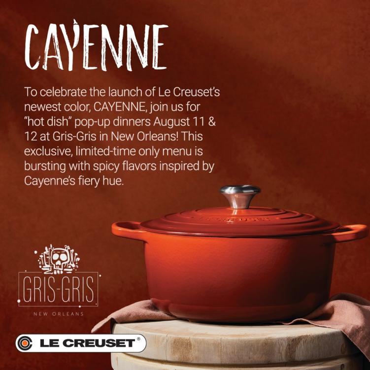 Le Creuset Just Launch Cayenne, a Brand-New Cookware Color for Summer