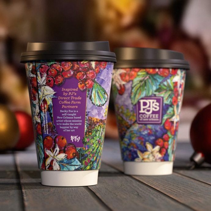 PJ’s Coffee of New Orleans Partners with Artist Becky Fos for the Holidays